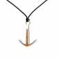 Preview: Silver+Surf Silber Schmuck Anker XL Wood Halsband