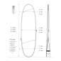 Preview: ROAM Boardbag Surfboard Tech Bag Funboard 7.6
