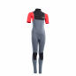 Preview: ION Capture neopreno manga corta 3/2 mm cremallera dorsal niños juvenil acero-azul rojo-negro