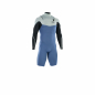 Preview: ION Element Neoprenanzug Shorty Langarm 2/2 mm Front-Zip Herren cascade-blau