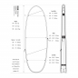 Preview: ROAM Boardbag Surfboard Tech Bag Double Fish 6.4