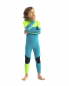 Preview: Jobe Boston Neoprenanzug 3/2mm Back-Zip Kinder Blaugrün