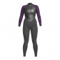 Preview: Traje de buceo Xcel Axis X OS 4/3mm Cremallera dorsal Mujer Grafito / Flor de Mora