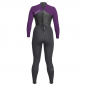 Preview: Traje de buceo Xcel Axis X OS 4/3mm Cremallera dorsal Mujer Grafito / Flor de Mora