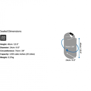 OverBoard Waterproof Packsack 20 Liter Blue