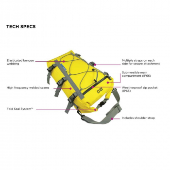 OverBoard waterproof SUP kayak bag 20 L yellow