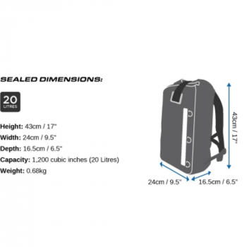 OverBoard waterproof backpack 20 liter yellow