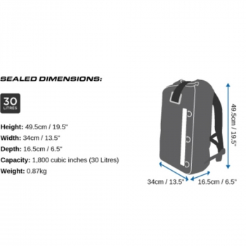 OverBoard waterproof backpack 30 liters black