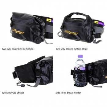 OverBoard waterproof hip bag LIGHT 4 L Black