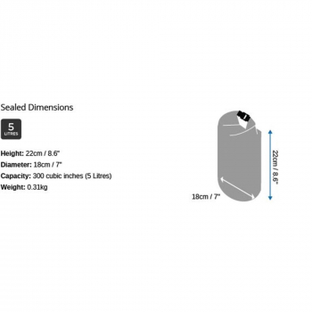 OverBoard waterproof stuff sack 5 liter White