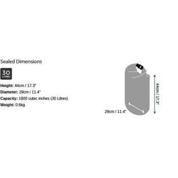 OverBoard waterproof stuff sack 30 liters White