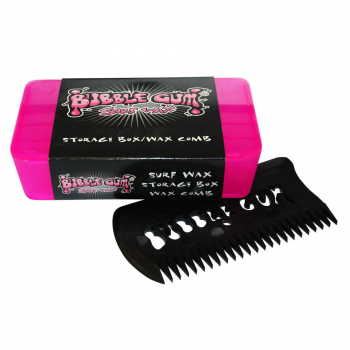 Surf Wax Box BUBBLE GUM avec peigne à farter pour planche de surf