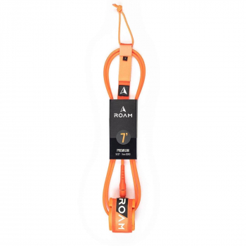 ROAM Surfboard Leash Premium 7.0 215cm 7mm Orange