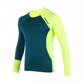 Mystic Crossfire Rashvest Long Sleeve Men Lime 2019 Front