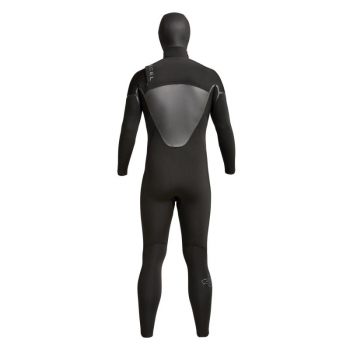 Xcel Axis X Hooded X2 5/4mm Frontzip Männer Schwarz Rueckansicht