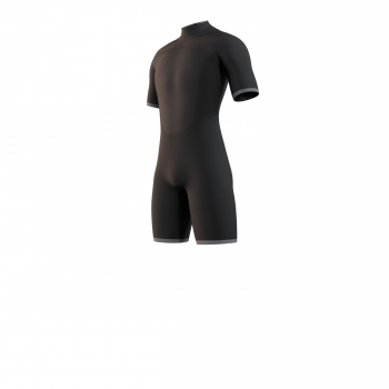 Mystic Brand Flatlock Shorty 3/2mm Back-Zip Men Black
