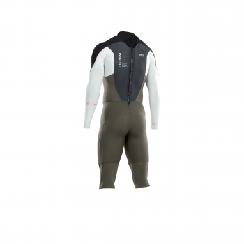 ION Element Traje de neopreno de manga larga 4/3mm Cremallera dorsal Hombre oliva oscuro/blanco/negro
