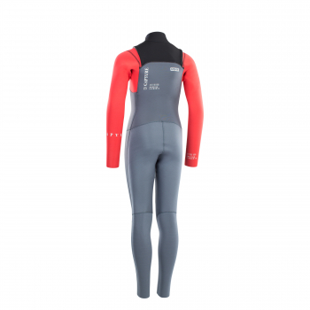 Traje de neopreno ION Capture Semidry 3/2mm Cremallera frontal Hombre azul acero/rojo/negro