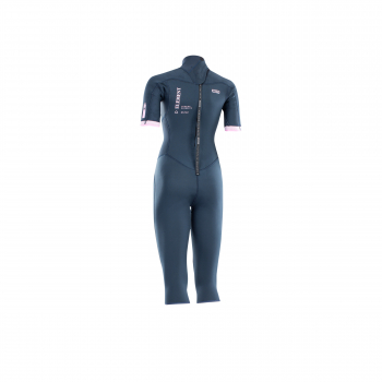 ION Element Traje de neopreno de manga corta 3/2mm Cremallera dorsal Mujer azul oscuro