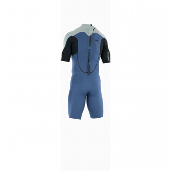 ION Element muta corta manica lunga 2/2 mm zip posteriore uomo cascade blu