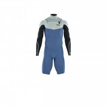 ION Element Neoprenanzug Shorty Langarm 2/2 mm Front-Zip Herren cascade-blau