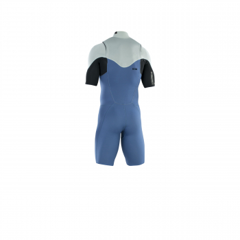 ION Element wetsuit shorty short sleeve 2/2 mm front zip men cascade-blue