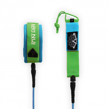 ARIINUI SUP Spiral Knie Leash 9.0 bleu vert