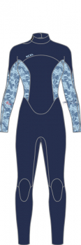 Xcel Infiniti OS Neoprenanzug 5/4mm Back-Zip Frauen Blue/Cotton