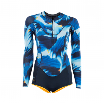 ION Amaze Hot Shorty Manga Larga 1.5mm Cremallera Delantera Mujer Azul Capsule