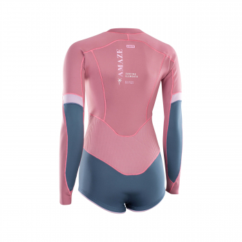 ION Amaze Hot Shorty Manga Larga 1.5mm Cremallera Delantera Mujer Dirty Rose