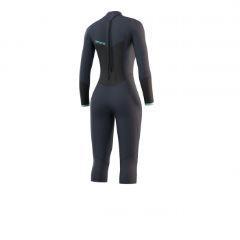 Mystic Brand Langarm Kurzbein Neoprenanzug 3/2mm Back-Zip Flatlock Frauen Night Blue