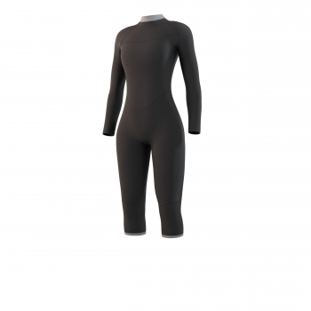 Mystic Brand Langarm Kurzbein Neoprenanzug 3/2mm Back-Zip Flatlock Frauen Night Blue
