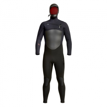 Xcel Infiniti Hooded X2 Neoprenanzug 6/5mm Frontzip Männer Schwarz Vorderansicht