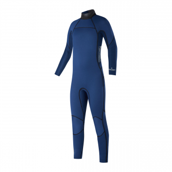 Mystic Star Wetsuit 3/2 Back-Zip Flatlock Junior Night Blue