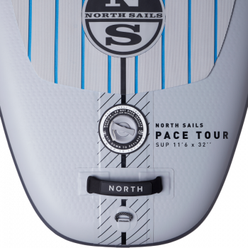 North SUP Pace Tour Aufblasbares Standup Paddle Board Package Himmel Grau