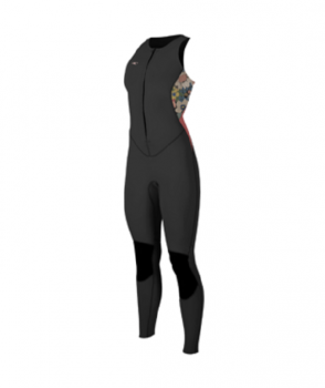 O'Neill Bahia Sleeveless Neoprenanzug 1,5 mm Front-Zip Frauen Schwarz/Twiggy/Tearose