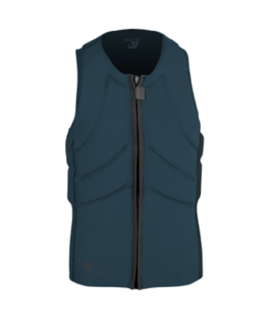 O'Neill Slasher Kite Impact Chaleco Cremallera Delantera Hombre Azul Cadete/Gun Metal