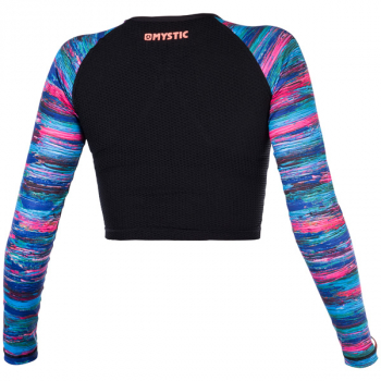 Mystic Dazzled Long Sleeve Shorty Croptop Women Purple Rainbow