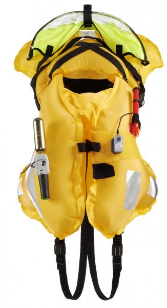Crewsaver - ErgoFit 190N automatico, luce di emergenza e protezione contro gli spruzzi
