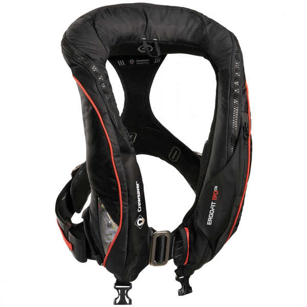 Crewsaver - ErgoFit 190N automatico, luce di emergenza e protezione contro gli spruzzi