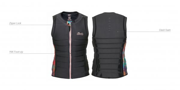 Mystic Juice Prallschutzweste Wake Front-Zip Damen Dark Grey