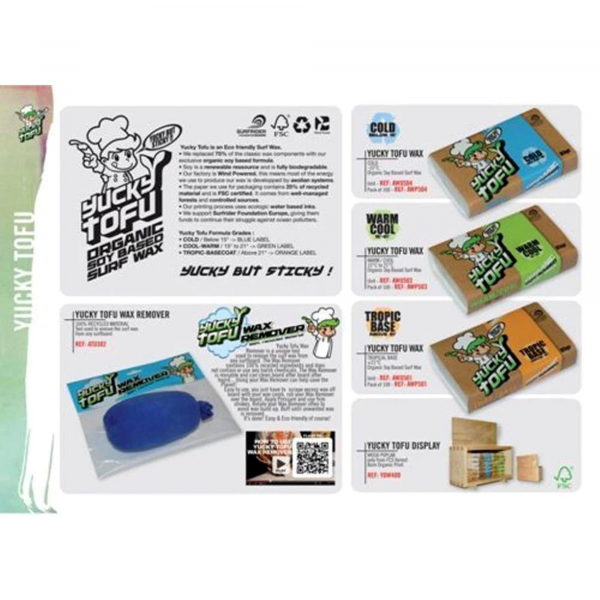 Surf Wax YUCKY TOFU Blue Cold wax below 15°C