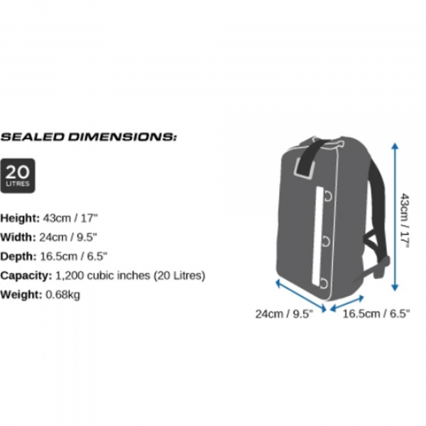 OverBoard waterproof backpack 20 liter yellow