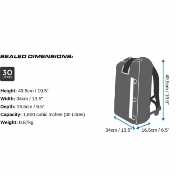 OverBoard waterproof backpack 30 liters black