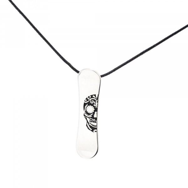 Silver+Surf Silber Schmuck Snowboard Gr L Skull