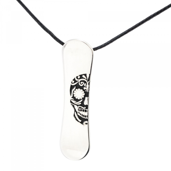 Silver+Surf Silber Schmuck Snowboard Gr L Skull