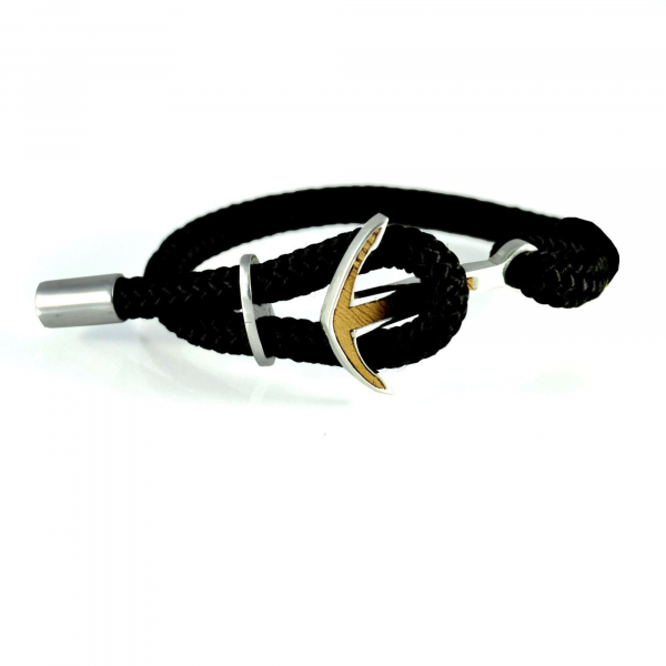 Silver+Surf Silber Schmuck Anker XL Wood Armband