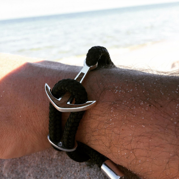 Silver+Surf Silber Schmuck Anker XL Wood Armband