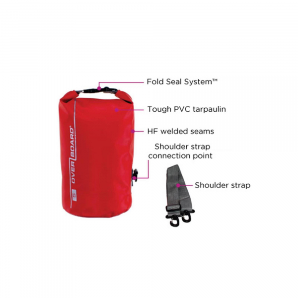 OverBoard waterproof stuff sack 5 liter White