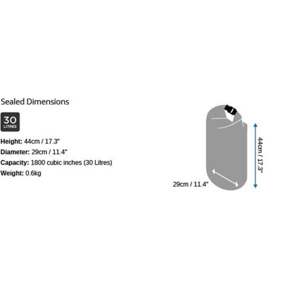 OverBoard waterproof stuff sack 30 liters White